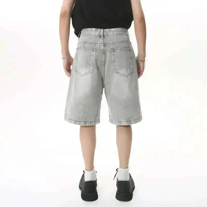 IEFB Summer Men’s Casual Jeans Shorts Loose Mid High Waist Fashion Knee Lenght Denim Short Pants Vintage Male New Korean 9A8588 3 IEFB Summer Men's Casual Jeans Shorts Loose Mid High Waist Fashion Knee Lenght Denim Short Pants Vintage Male New Korean 9A8588 3