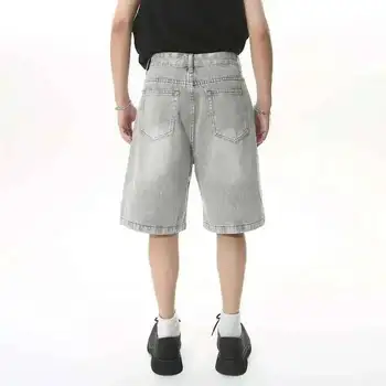 IEFB Summer Men's Casual Jeans Shorts Loose Mid High Waist Fashion Knee Lenght Denim Short Pants Vintage Male New Korean 9A8588 3 IEFB Summer Men's Casual Jeans Shorts Loose Mid High Waist Fashion Knee Lenght Denim Short Pants Vintage Male New Korean 9A8588 3