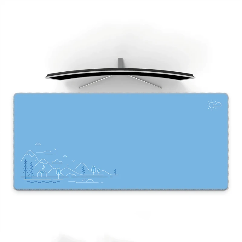 Simple Style Mouse Pad Grey Gaming Computer Mouse Pad Company Laptop Computer Design Game Accessories 900*400mm Desk Pad XL