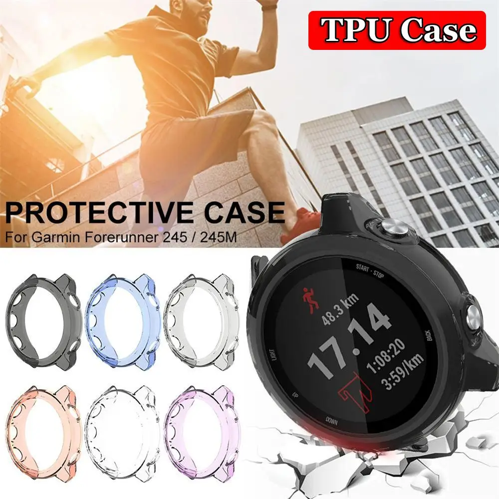 TPU Watch Case Bracelet Protective Cover Shell for Garmin Forerunner 245M / 245