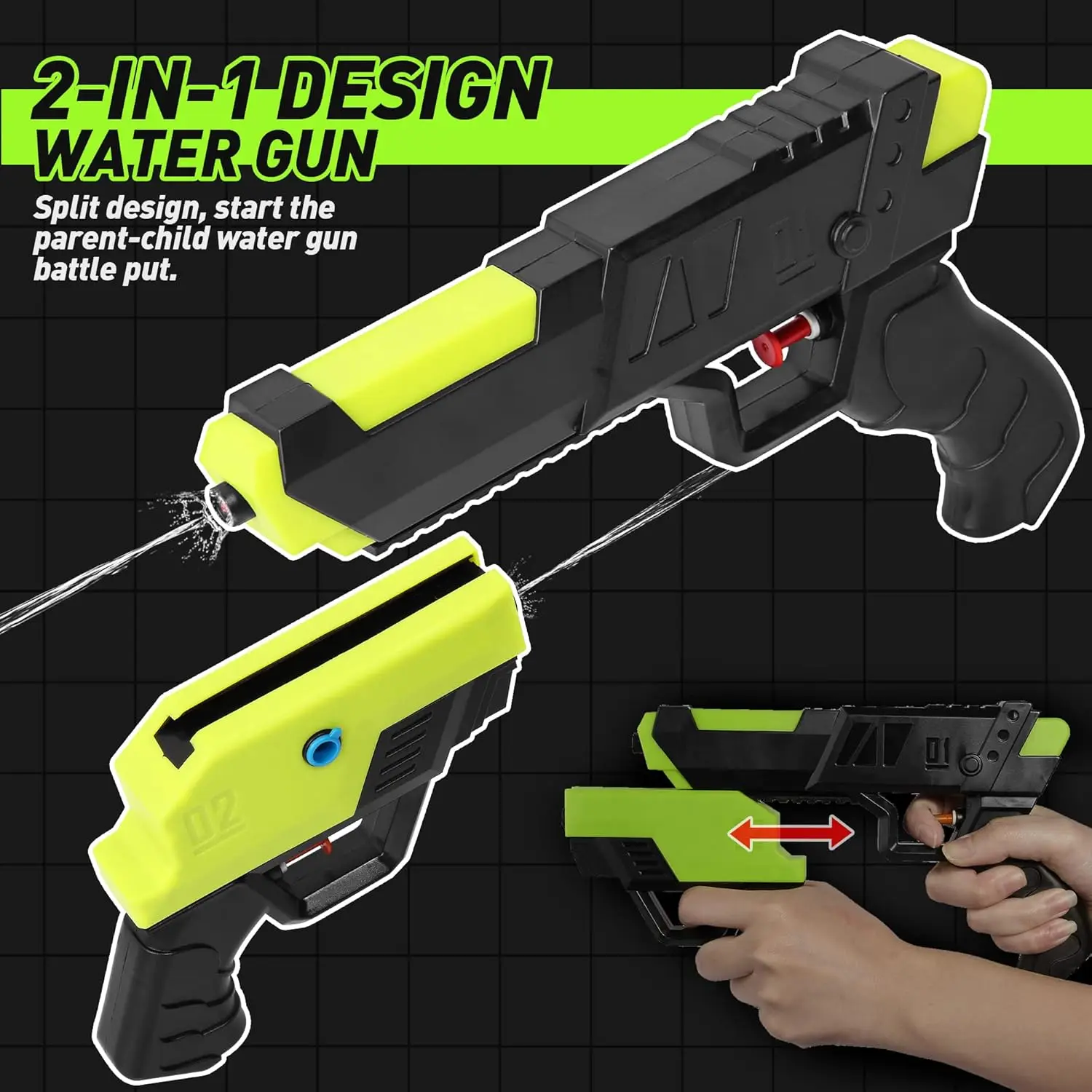 Handleiding Waterpistool Speelgoed Zomer Outdoor Strandwater 2 In 1 Squirt Pistolen Zwembad Volwassenen Jongens Schieten Spel Speelgoed