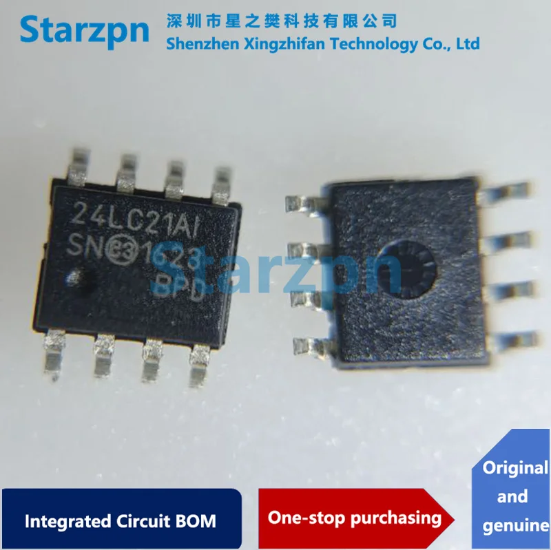 5PCS 24LC21AT-I/SN 24LC21AI  SOP8 New Original In Stock