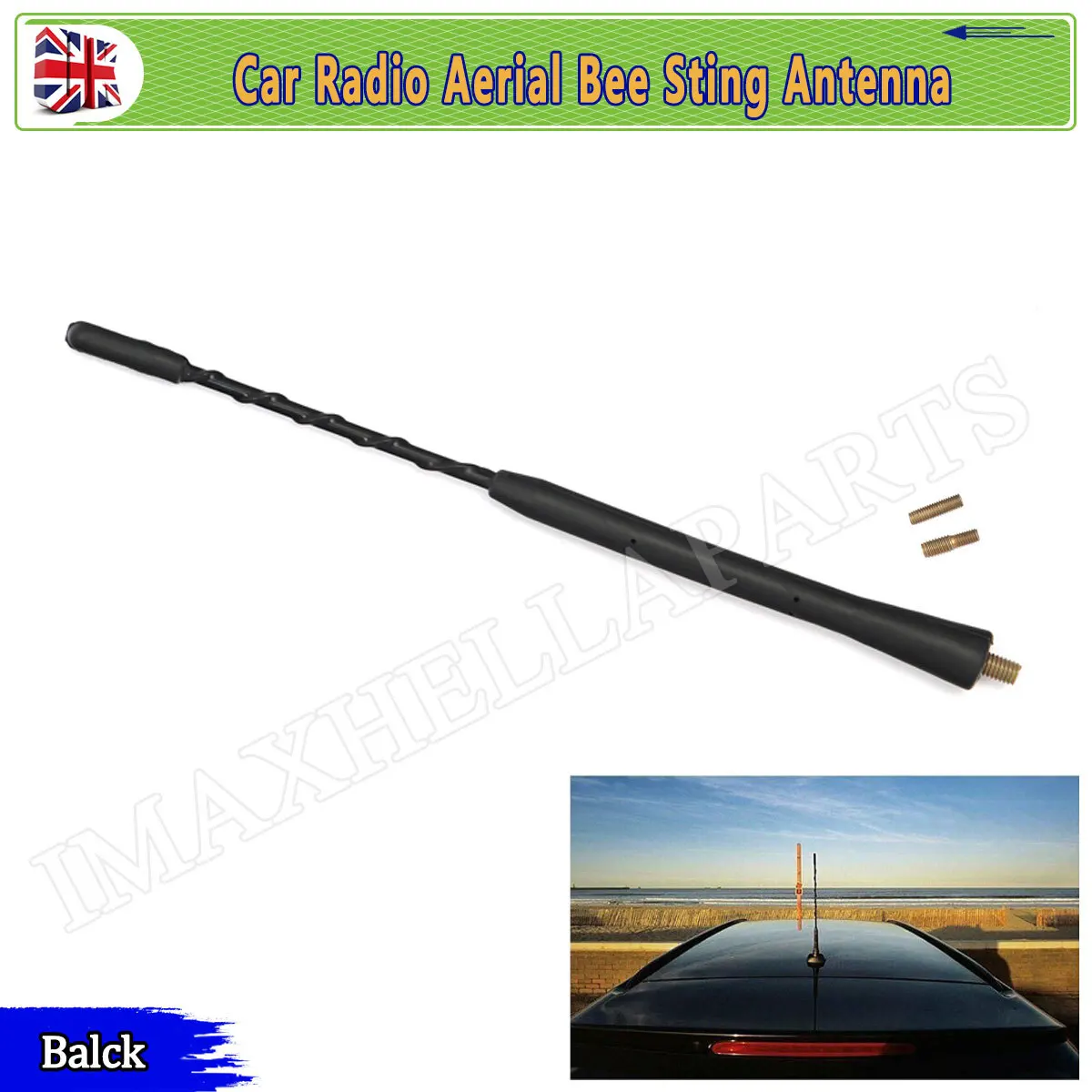 9'' Signal Receiver Line CAR RADIO/STEREO FLEXIBLE RUBBER ANTENNA AERIAL ARIEL MAST BEE STING BEESTING Auto Parts Decoration