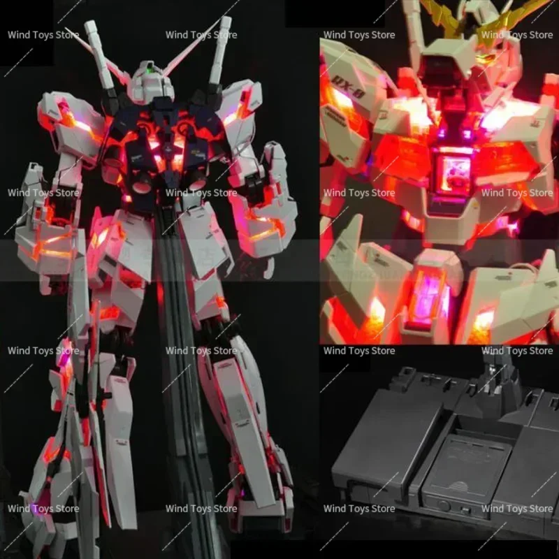 Bandai Genuine Gundam Model Kit Anime Figure PG 1/60 RX-0 UNICORN Gundam BANSHEE LED Light Set Anime Action Figure Without Body