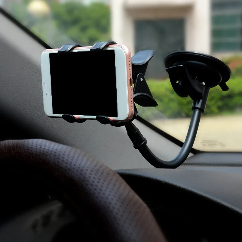 Suction Cup Bracket - Universal 360° Rotating Car Phone Holder for Windshield/Dashboard