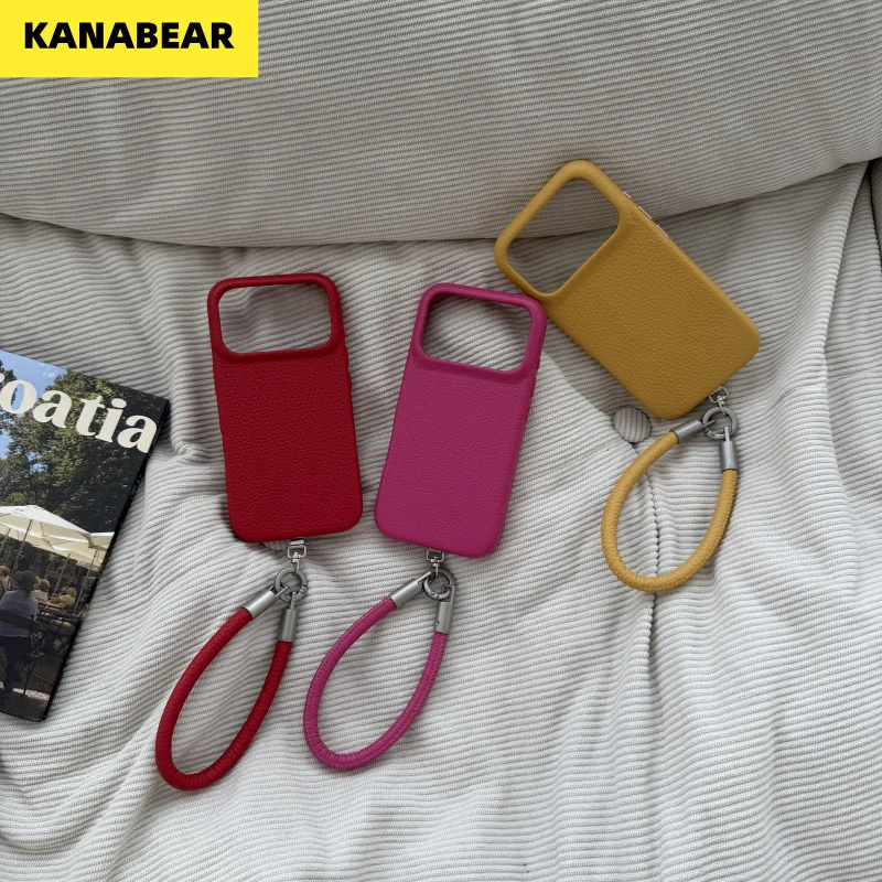 

Прочный 6-цветный чехол для телефона с рисунком личи — магнит и ремешок в комплекте для iPhone 17 Pro Max/17pro/17