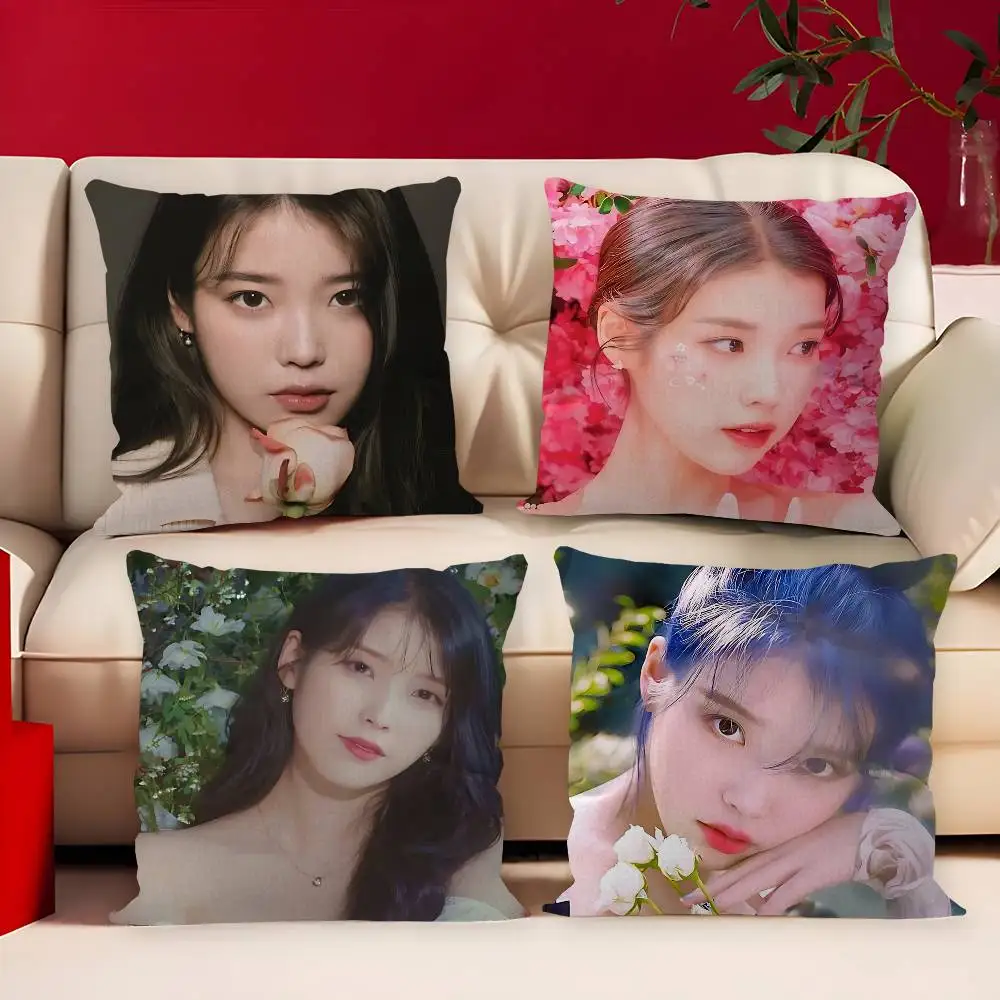 Korean Singer I-IU Cushion Cover Decorative Pillow Sofa Home Decor Case Pillow Cases