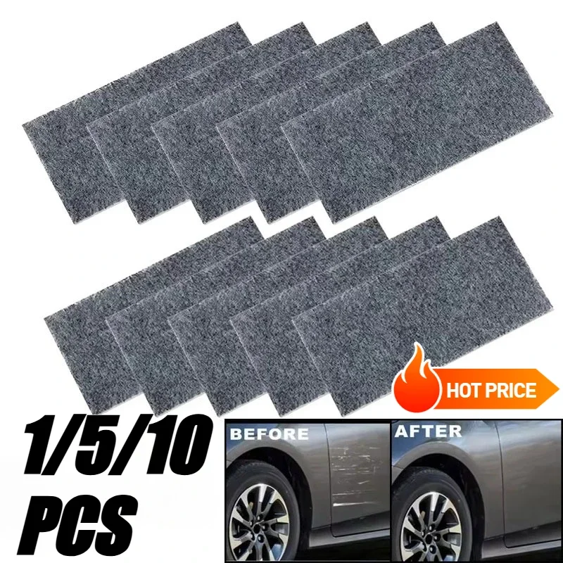 1/5/10Pcs Car Scratch Nano Polishing Cloth Paint Repair Anti-Scratch Polishing Wipes Auto Cleaning Tool Accessories