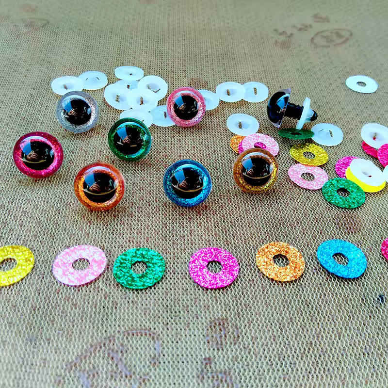 20pcs 3D Plastic Glitter Safety Eyes For Crochet Toys Amigurumi Diy Mix Bulk Mixed Sizes Toy Doll Making 10/12/14/16/18/20/22mm - Image 5
