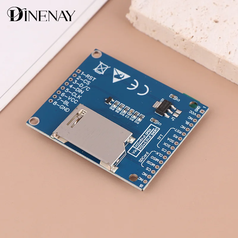 Módulo de exibição TFT LCD com rodapé PCB, Serial Port Acessórios, 1.8 Polegada, SPI