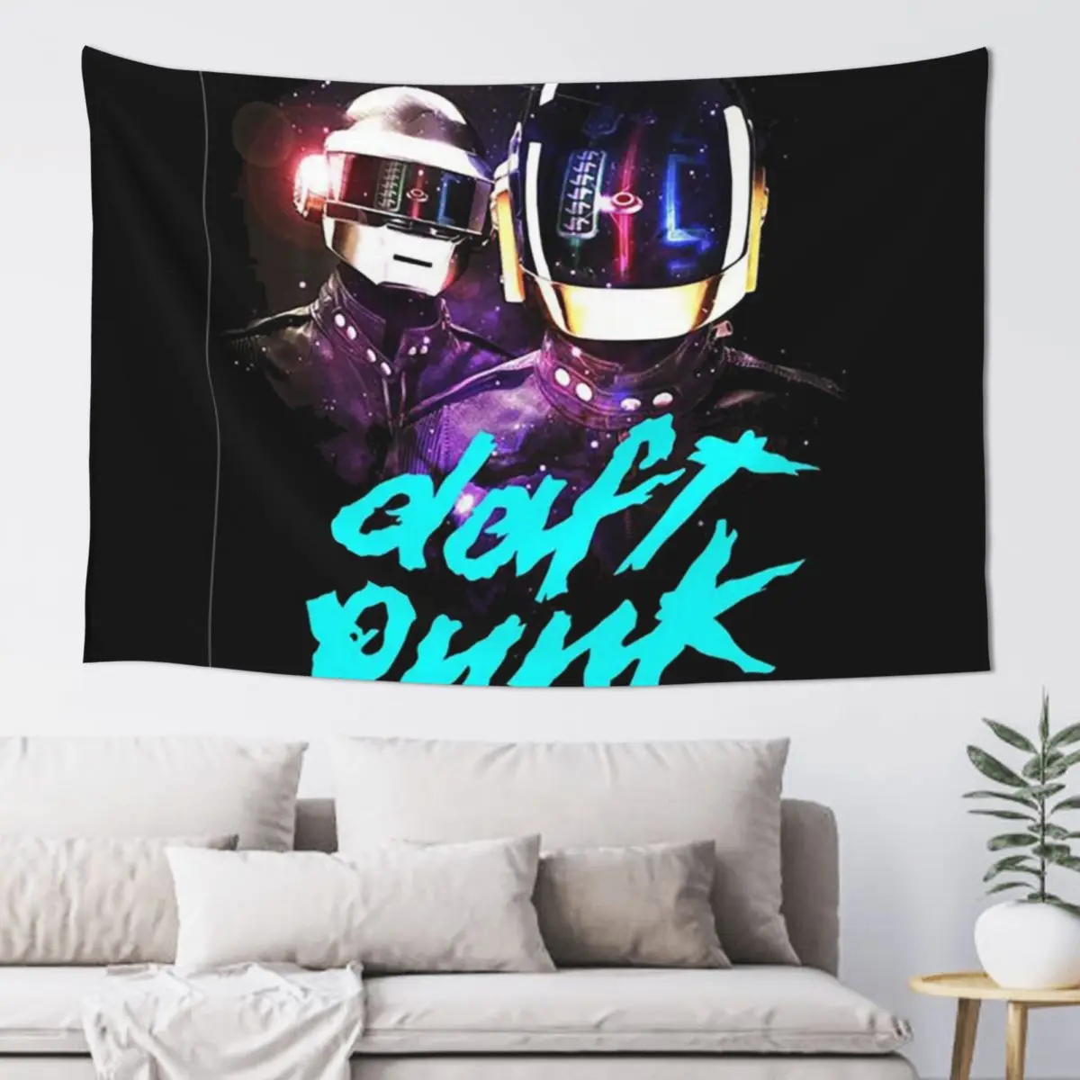 

daft punk Tapestry Wall Decoration Items House Decor Room Decorating Aesthetic Decoration Bedroom Tapestry