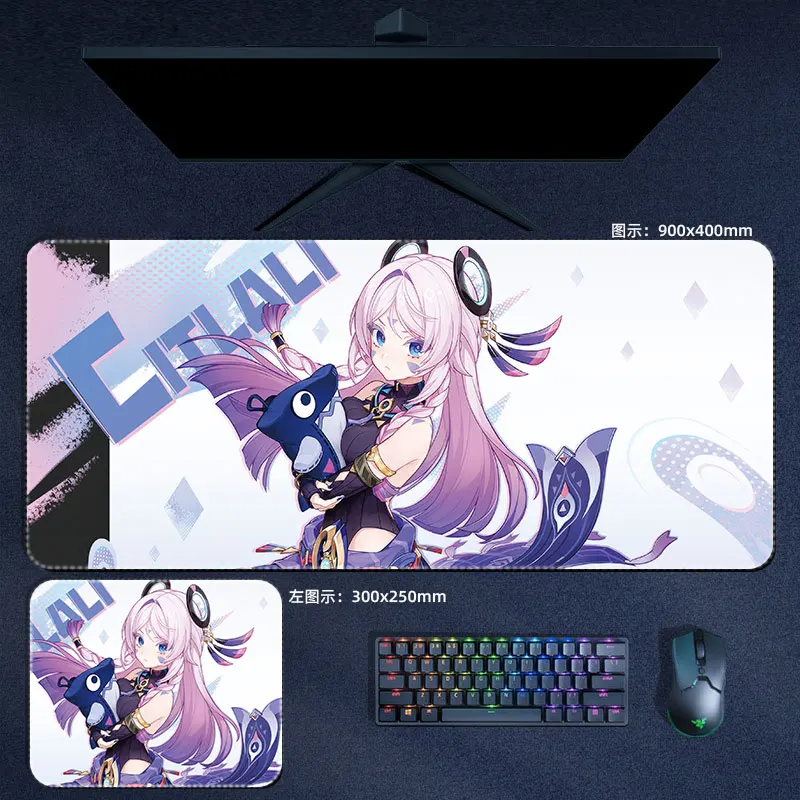 Citlali Mavuika Mouse Pad Genshin Impact Pyro Archon Mousepad Genshin Computer Pad Anime PC Gaming Accessories Desk Mat