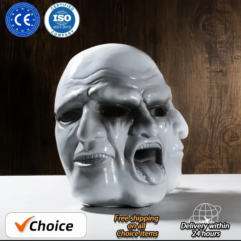 New Creative Ghost Face Hollywood Harvest Day 2Payday Three Faced Resin Mask Halloween Horror Role Playing