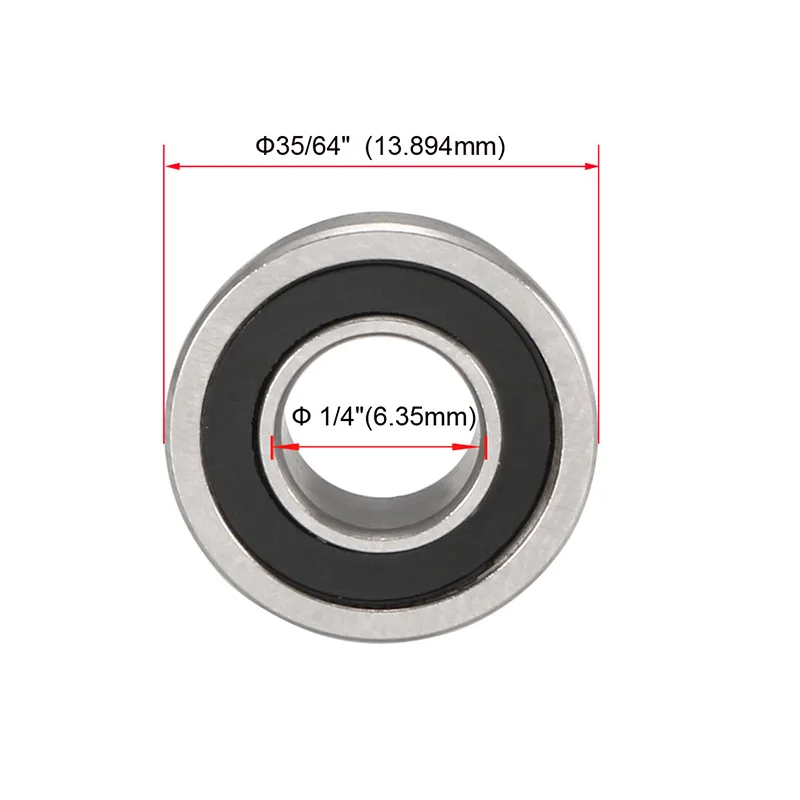 10pcs FR188-2RS Flange Ball 1/4