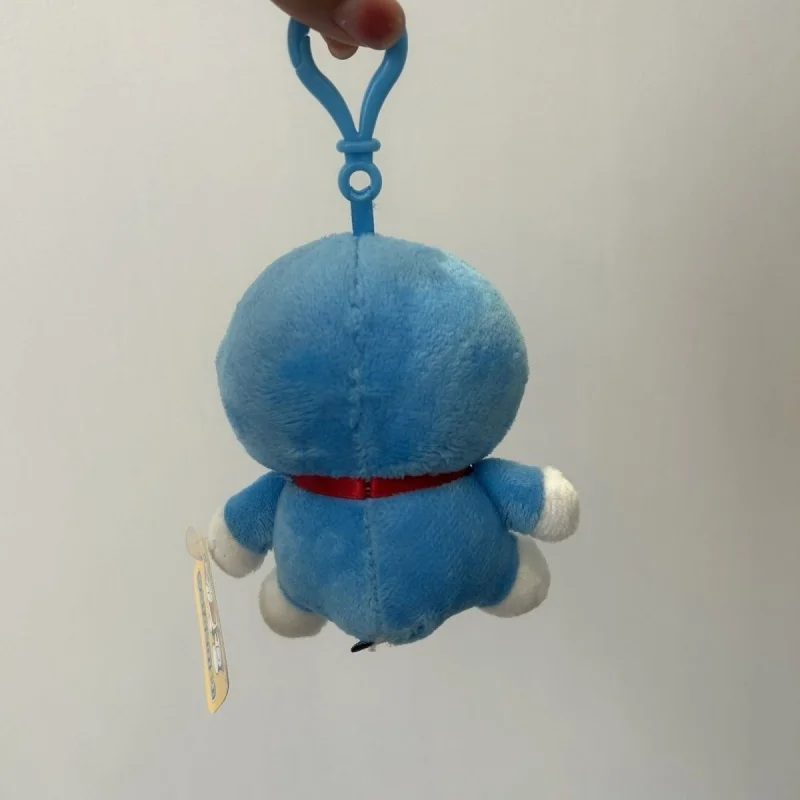 Kawaii Doraemon Blue Laughing & Kiss Expression Plush Stuffed Doll Keychain Car Key Anti-Lost Decoration Backpack Charm Gifts