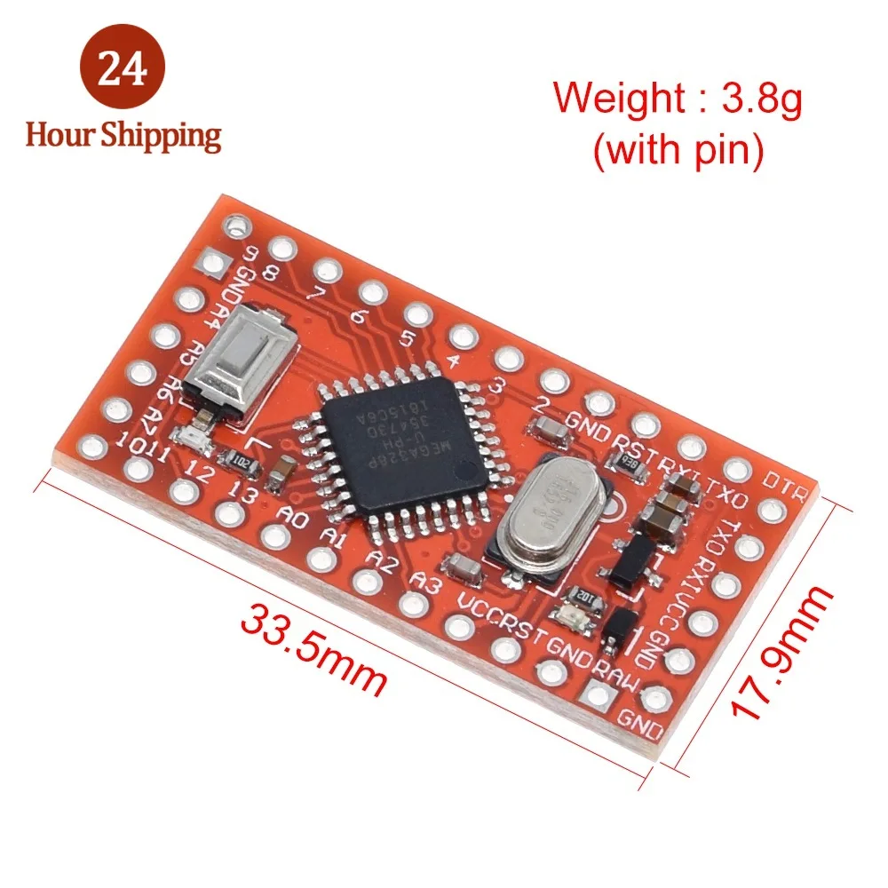 Pro mini Atmega328P Pro Mini 328 Mini ATMEGA328 3.3V 8MHz 5V 16Mhz Ch340g CP2102 FT232RL driver for Arduino Compatible Nano