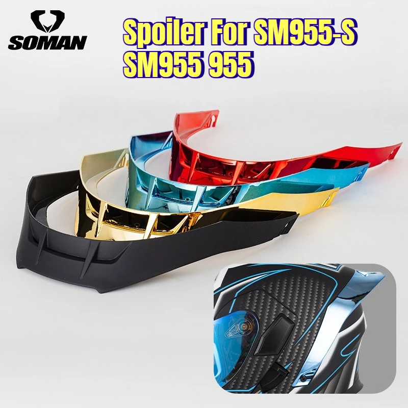 SOMAN Helmet Rear Spoiler For SM955-S SM955 955 Decoration Casco Moto Headwear Motorcycle Accessories