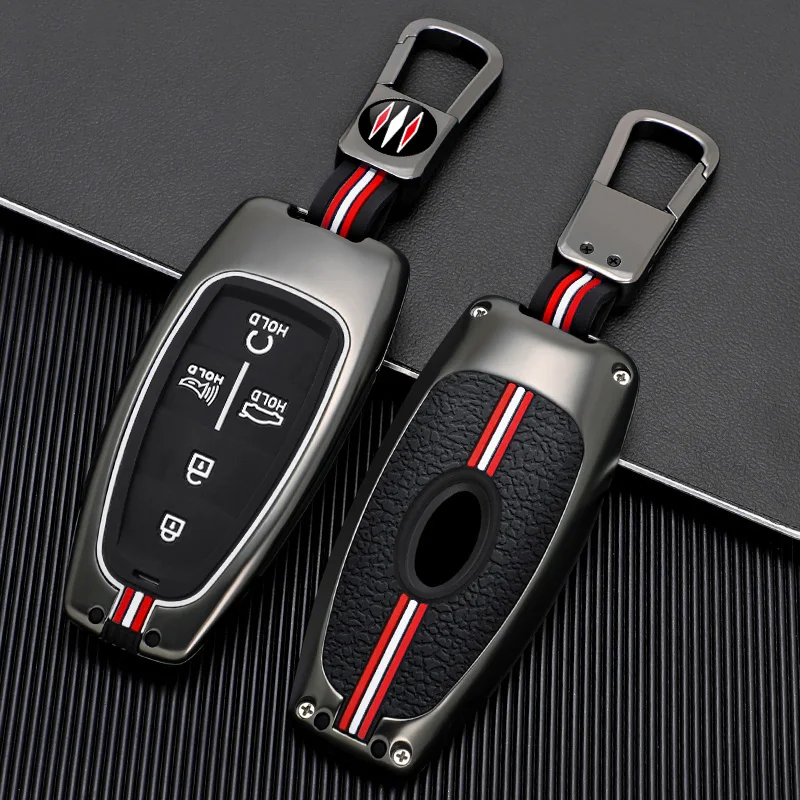Chave do carro caso capa Shell Fob Holder, Styling Acessórios, Fit para Hyundai Santa Fe, Tucson 2022, NEXO NX4, Atos Prime, Solaris, 2021