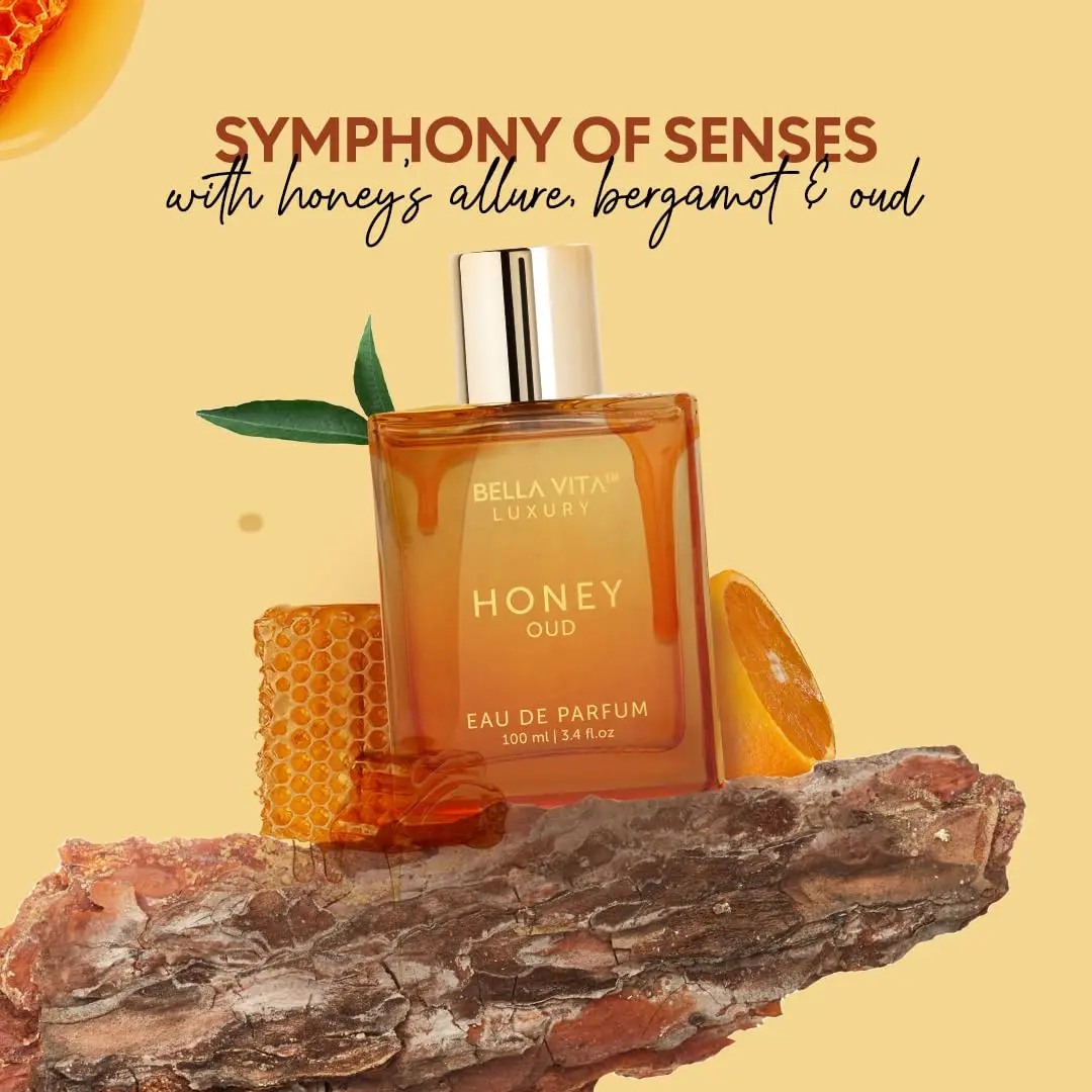 BellaVita Luxury Honey Oud Eau de Parfum Spray 100ml عطور عربية أصلية تدوم طويلاً للجنسين عطر كولونيا هدية مكياج
