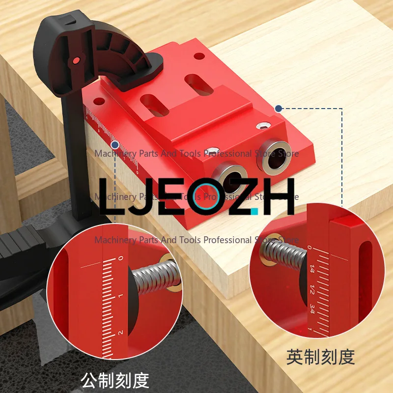 Woodworking Punch, Adjustable Oblique Hole Positioner, Wood Plate Punching, Hardware Tools, Cabinet Plate Aluminum Alloy