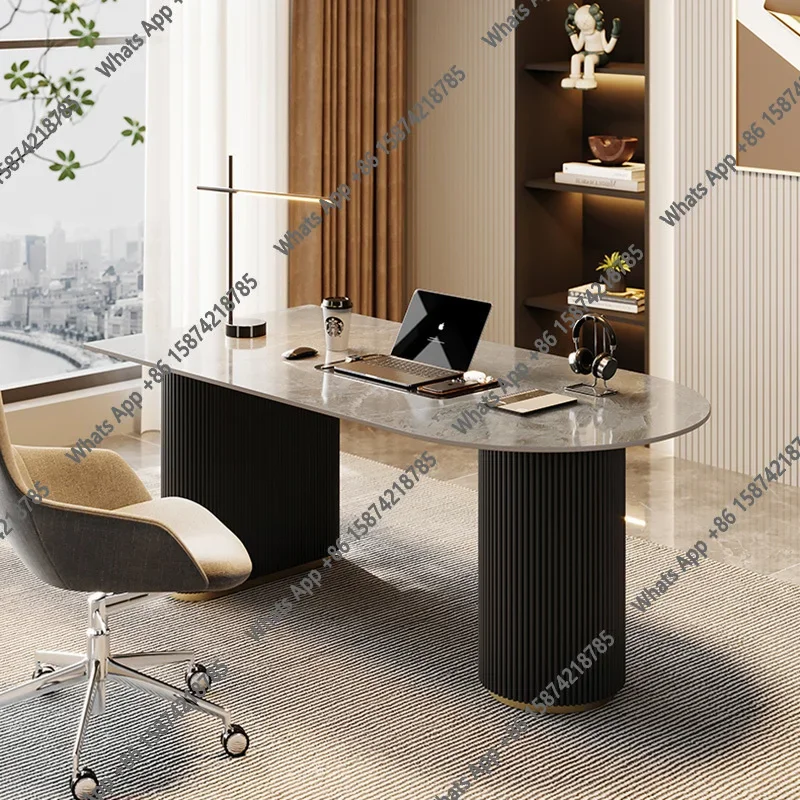 JS Reception Crafts Office Desk Design Aesthetic Executive Standing Office Desk Study Computer Escritorio Oficina Unique Furnitu