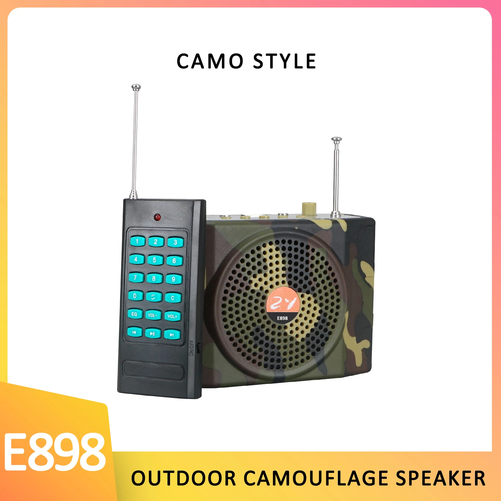 E898 hunting wireless speaker animal bird-to-bird portable speaker Bluetooth remote control about 1000 m large capacity battery