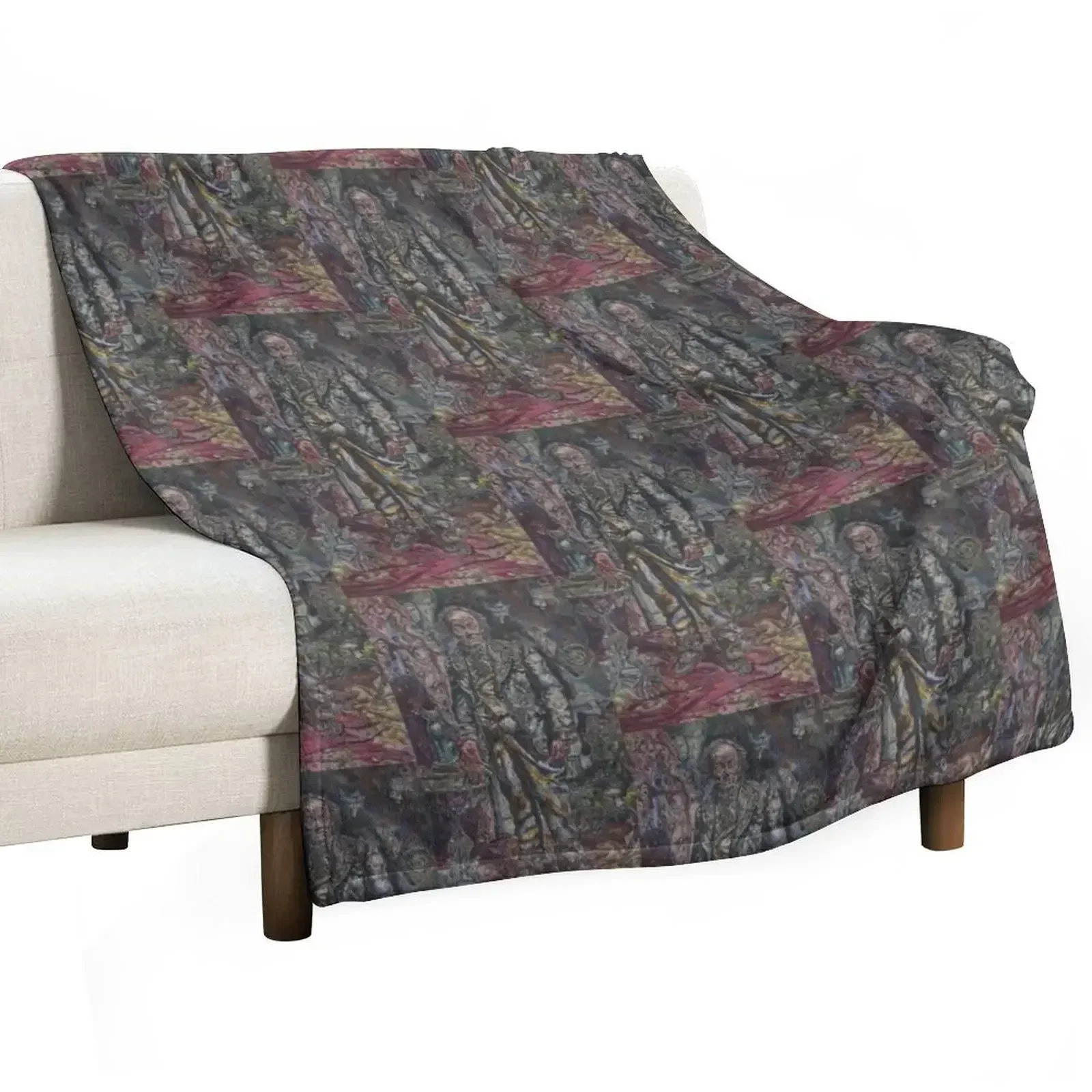 

The Picture of Dorian Gray Painting by Ivan Albright Throw Blanket Stain Resistant Cozy Warm Blanket
