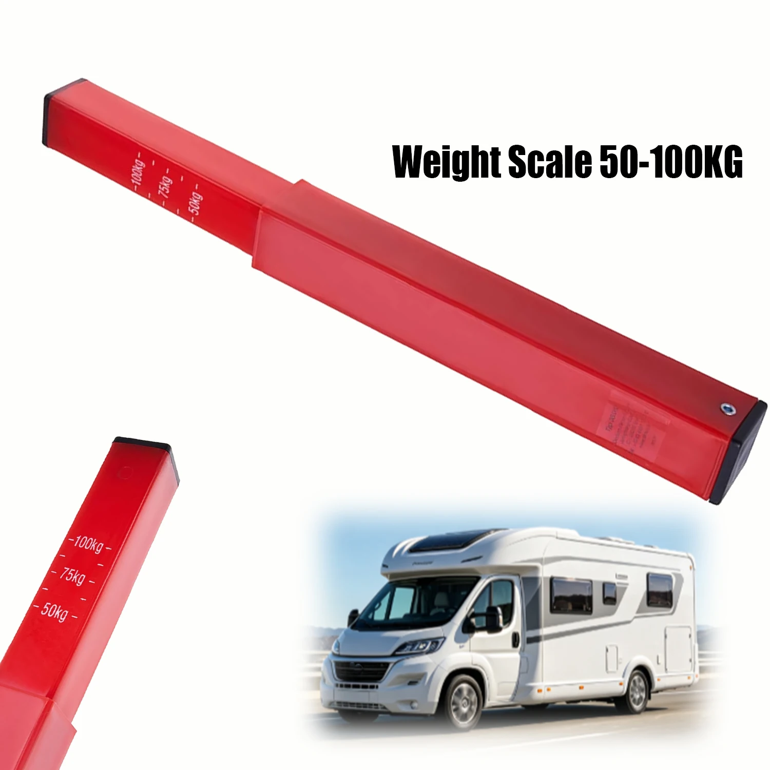 Portable Trailer Weight Scale 50-100KG RV Caravan Tow Hitch Nose Weight Gauge Indicator for Tow Ball