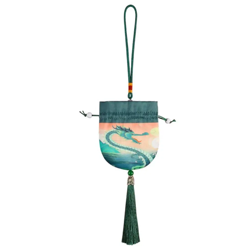 Фестивальная сумка «Лодка-дракон», саше с изображением в стиле ретро, ретро-узор, упаковка для ювелирных изделий, сумка для хранения ювелирных изделий, маленькая парчовая сумка