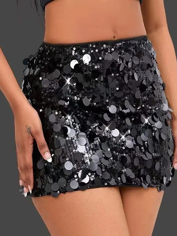 Sexy espumante faion ort saia cintura baixa bodycon saia cor pura a linha silhueta ultra ort saia para mulheres jovens