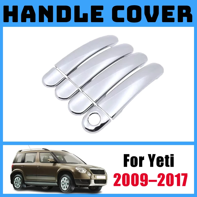 

Chrome Door handle Protective covering For Skoda Yeti 2009-2017 high quality ABS Cover Trim Cars Accessories Styling Stickers