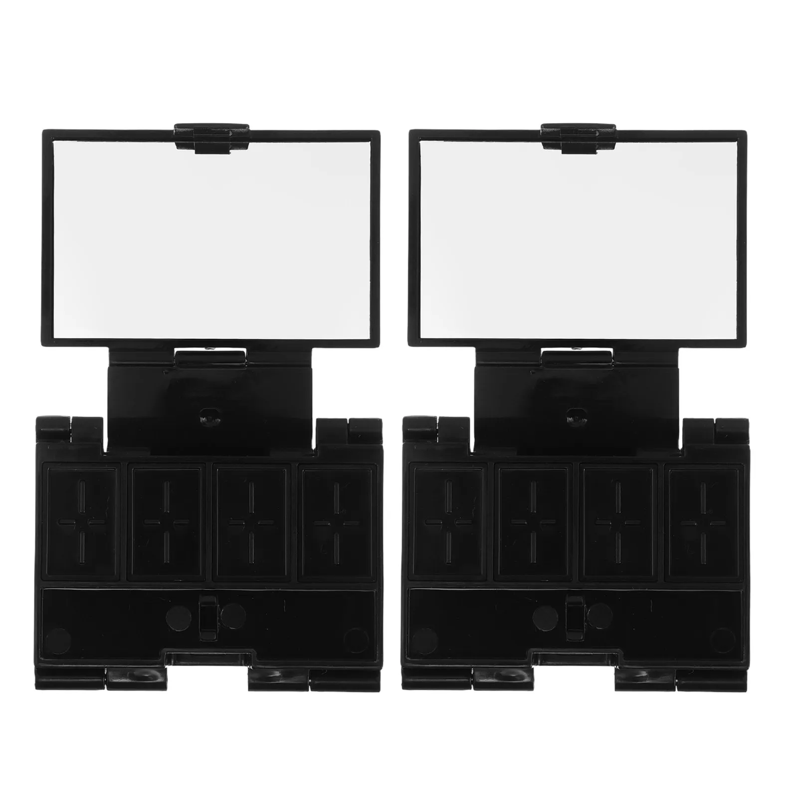 Empty Makeup Palette with Mirror 2 Pack Folding Multi Layer Tray for Eyeshadow Blush Highlighter Travel