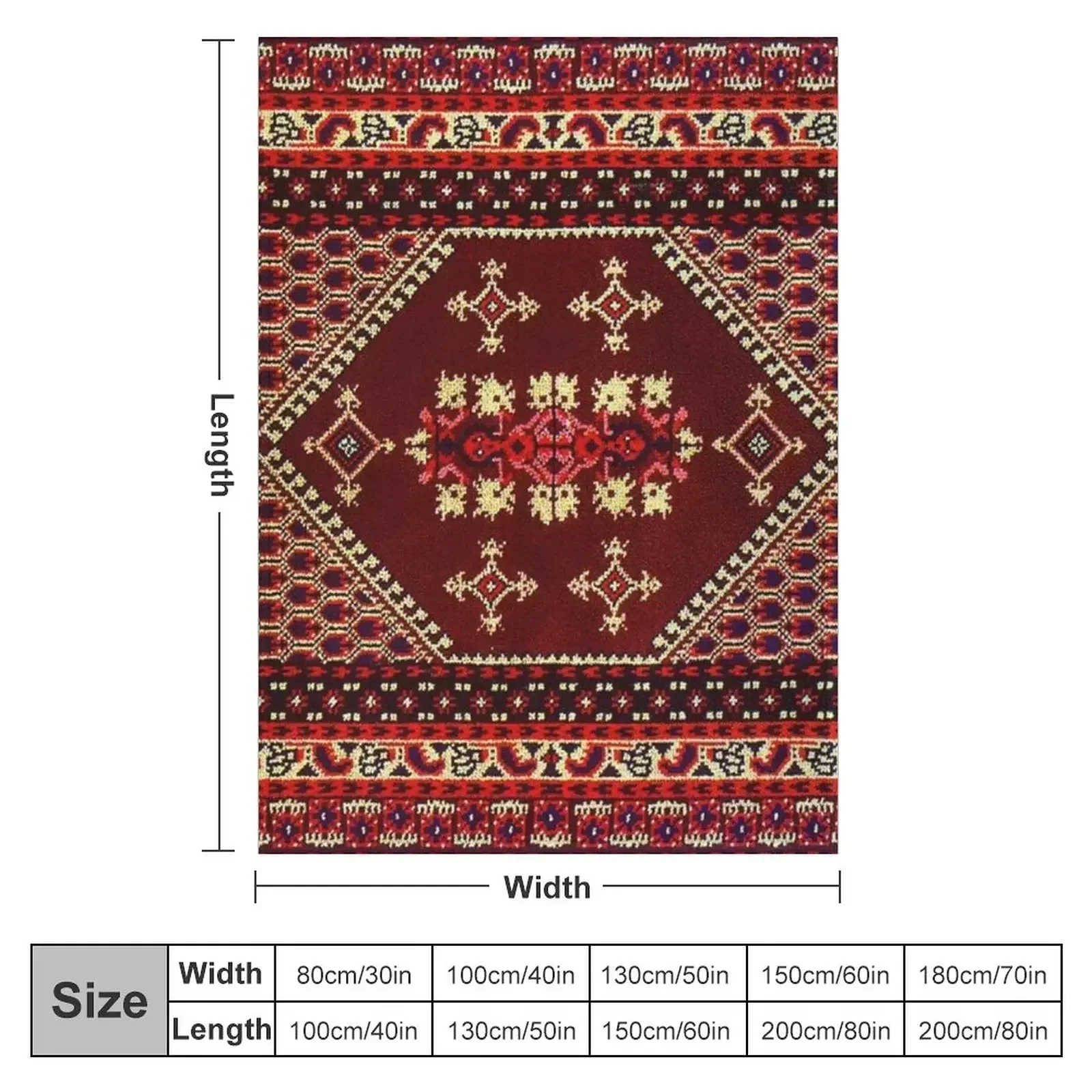 Authentic Moroccan Carpet Throw Blanket Picnic Thermal Large Blankets