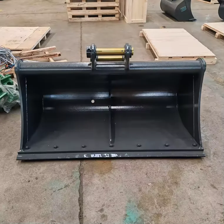 Q355B Material 1000mm/1200mm Width Excavator Clean up Bucket Mud Bucket for 1-3 Ton Digger
