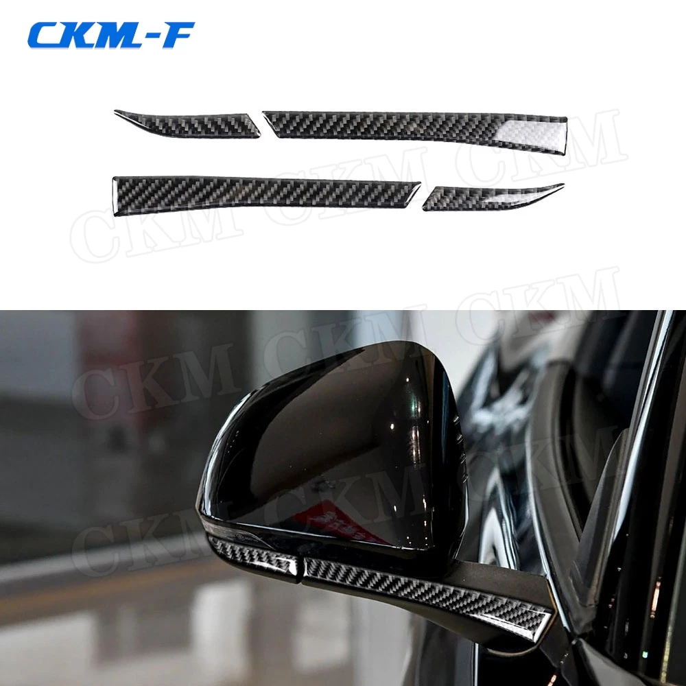 

Carbon Fiber For Ford Mustang 2015 2016 2017 LHD Side Rearview Mirror Base Trim Cover Mouldings Stickers Car Styling body kits