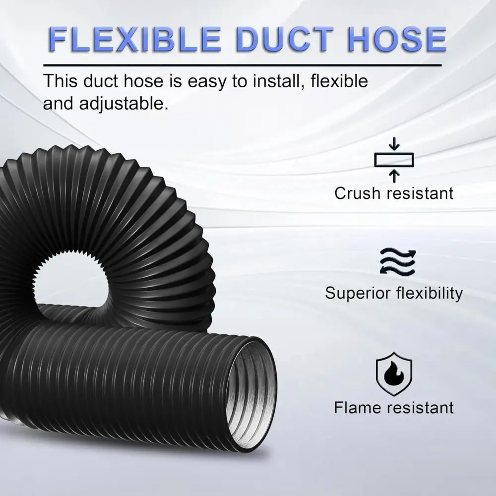 Professional 6 inch Dryer Vent Hose Insulated Heavy-Duty Air Ducting Aluminum Foil Flexible Exhaust Pipe Heating Cooling