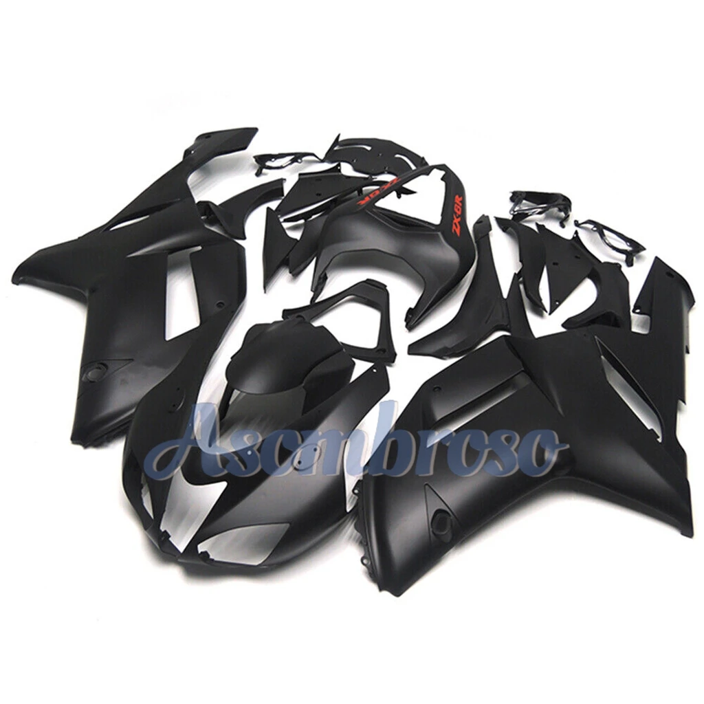 Fairing kit For Ninja ZX6R 2007 2008 ZX-6R 07 08 ZX 6R 636 Matte Black ABS Injection Bodywork set ZXMT