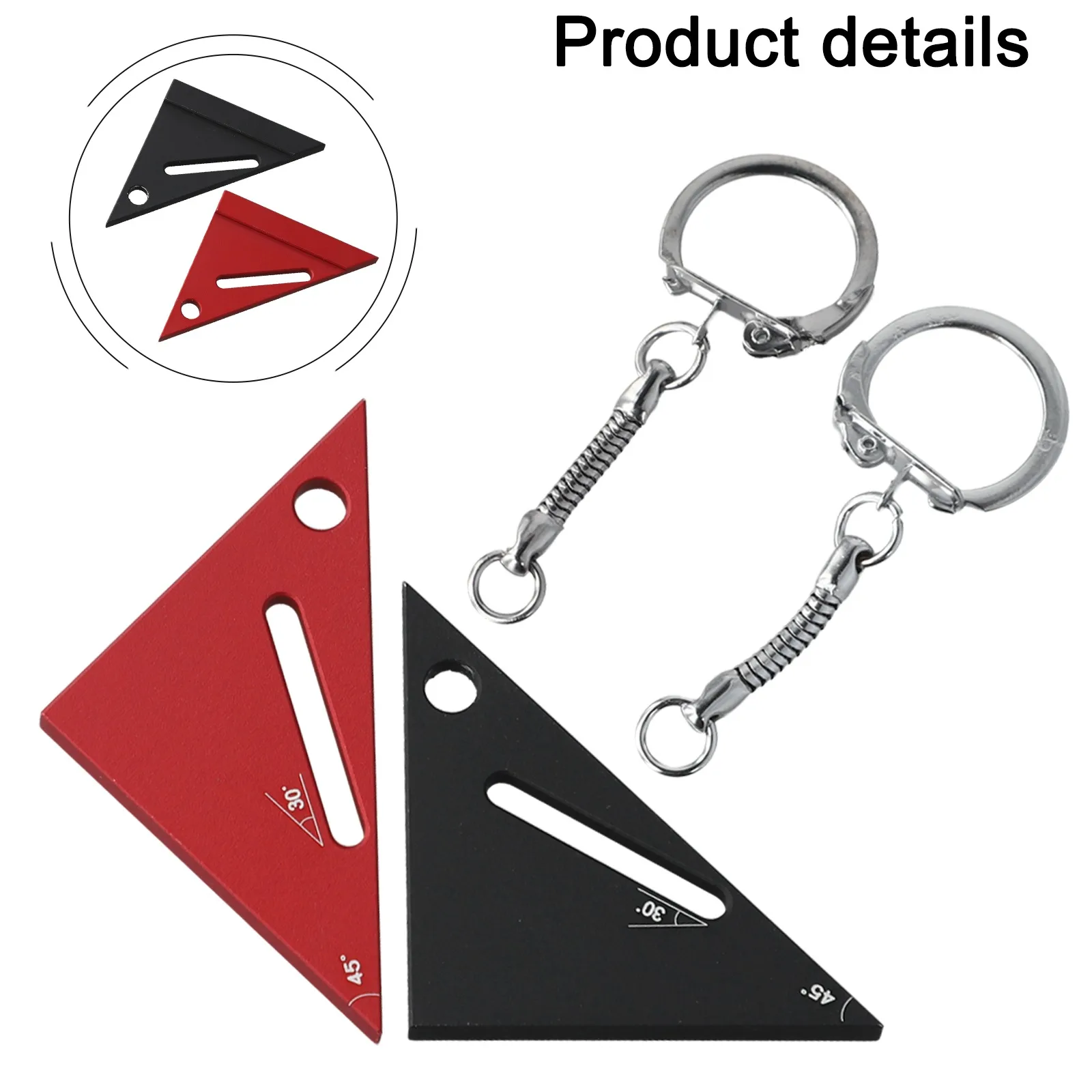 Compact Triangle Ruler Measurement Tool Aluminum Alloy Construction for Reliable Performance in Woodworking Projects