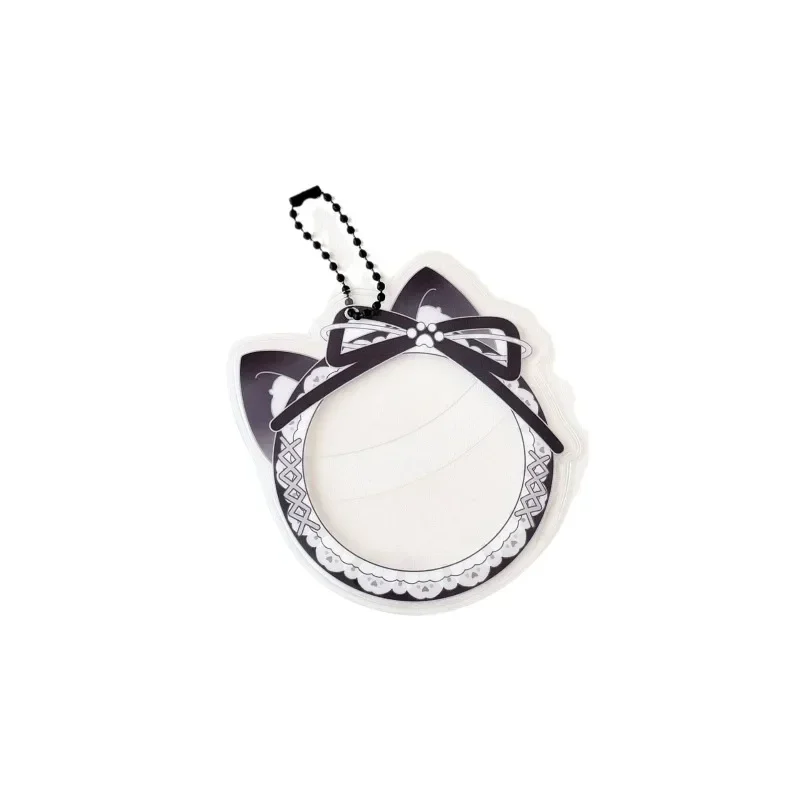 Tempat Kartu Badge PVC Motif Telinga Kucing Lucu untuk Badge Pin 58mm, Anime Game Baji Cover, Tas Ransel, Gantungan Kunci