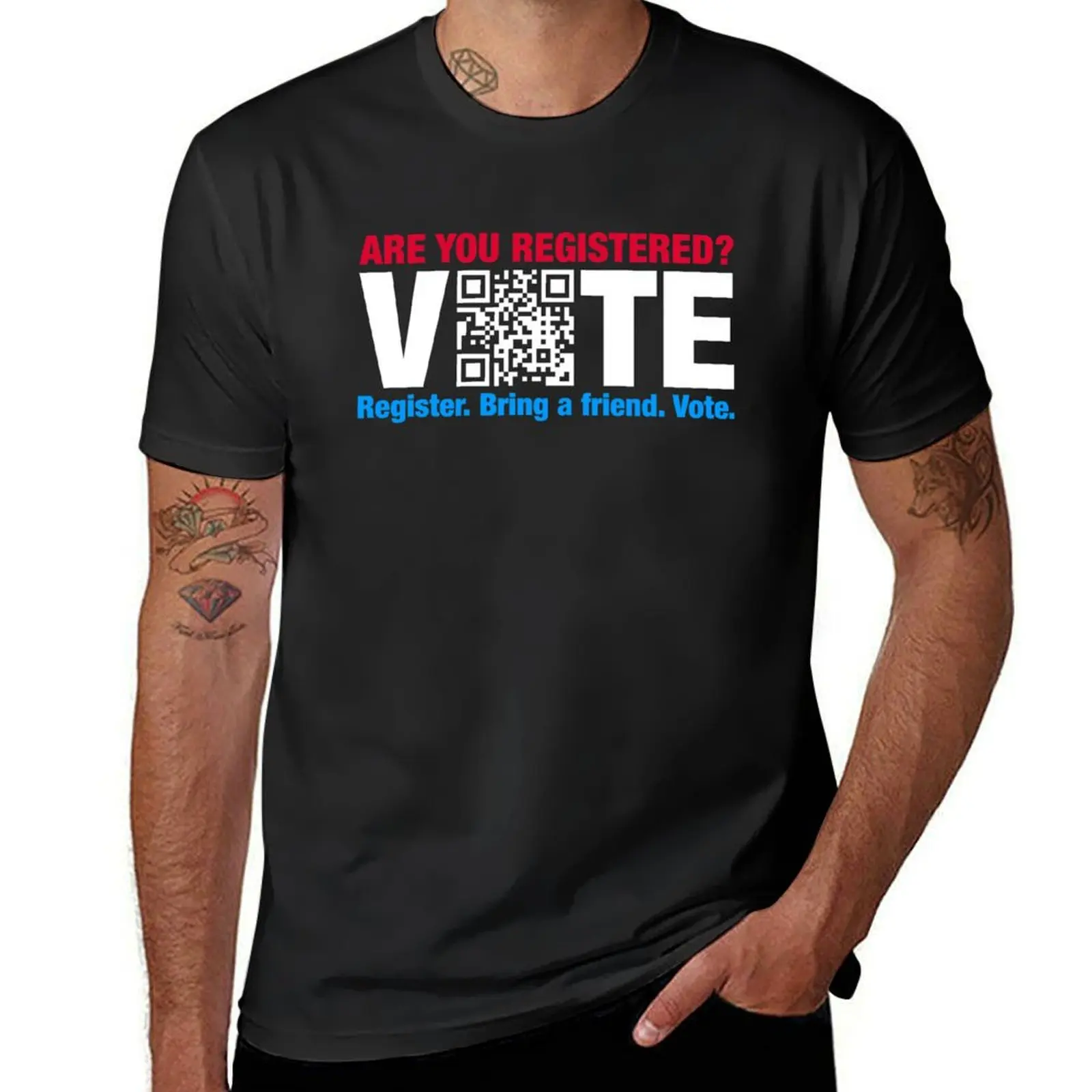 Vote QR Code Election T-Shirt oversizeds boys whites Men's t-shirts