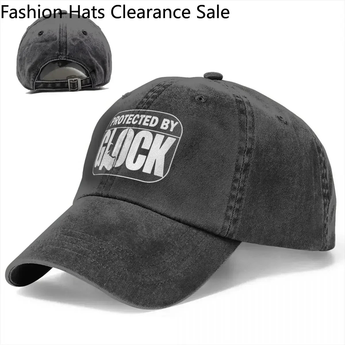 Protected By Glock Casquettes de baseball pour hommes et femmes, DulPistol, DistMurcia, Washed Hats, Classic, Outdoor Workouts, Snapback Cap