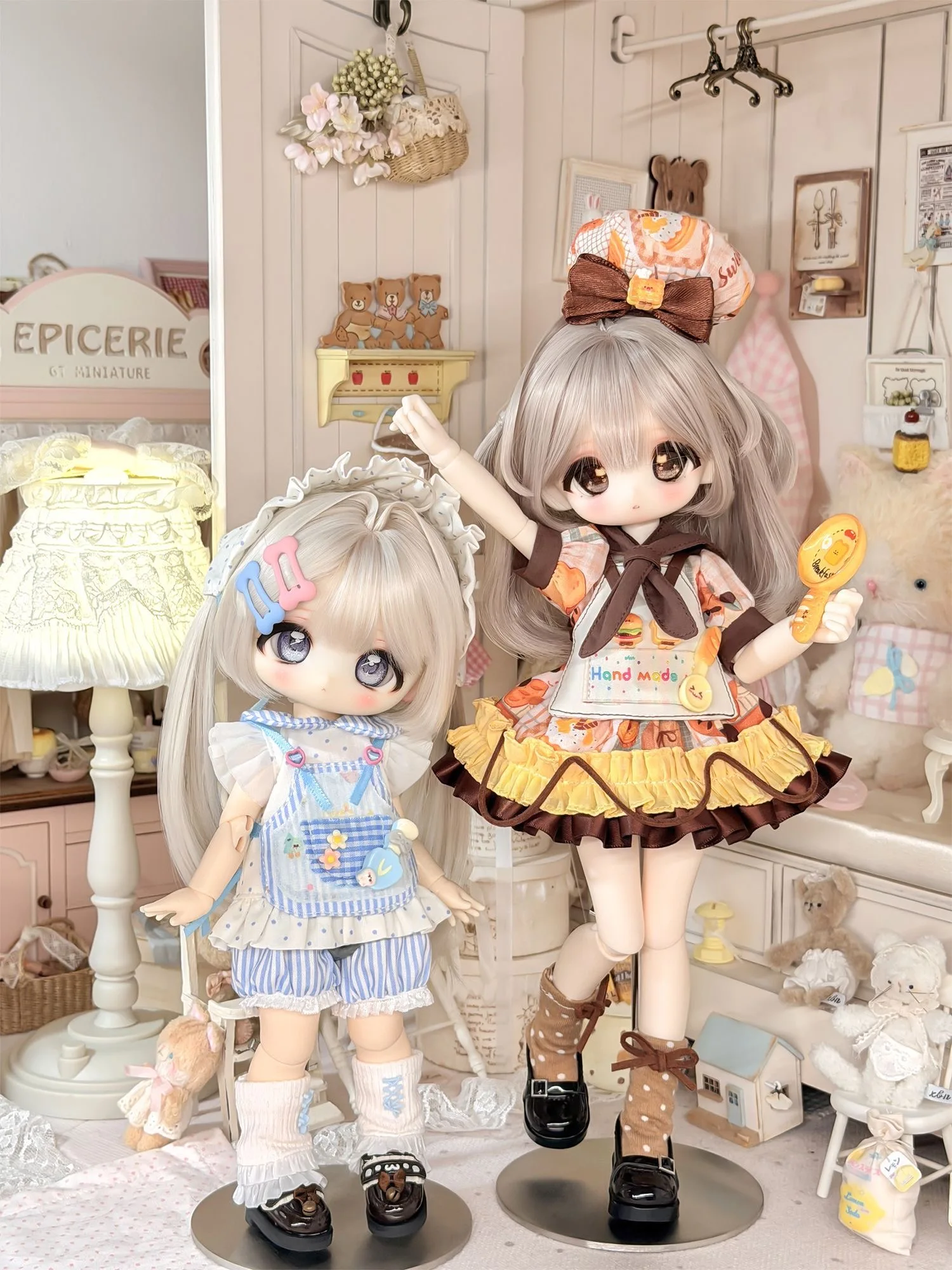 （customization 30day）BJD doll clothes suitable for  1/6 size Cute suspender pants clothing set doll accessories (5 points)