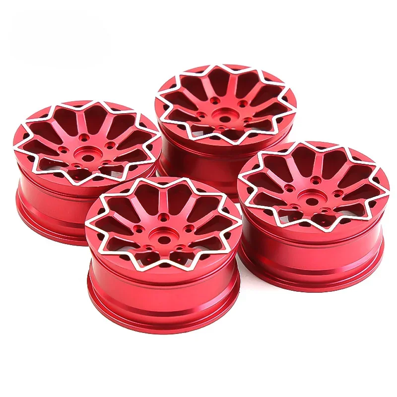 Alumínio Alloy Metal Wheels Hub para adultos, Retrofit de carro e atualização Carros RC de uso geral para adultos, 1/10 RC Model, 4pcs