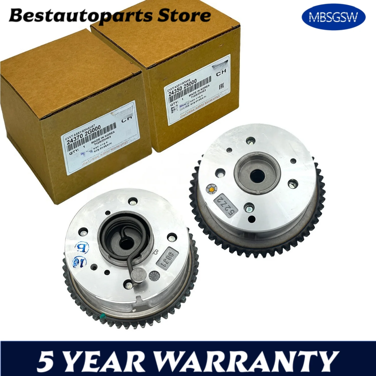 

Intake & Exhaust CVVT Gear for 2008-2014 Hyundai Tucson Kia Forte 2.0L 2.4