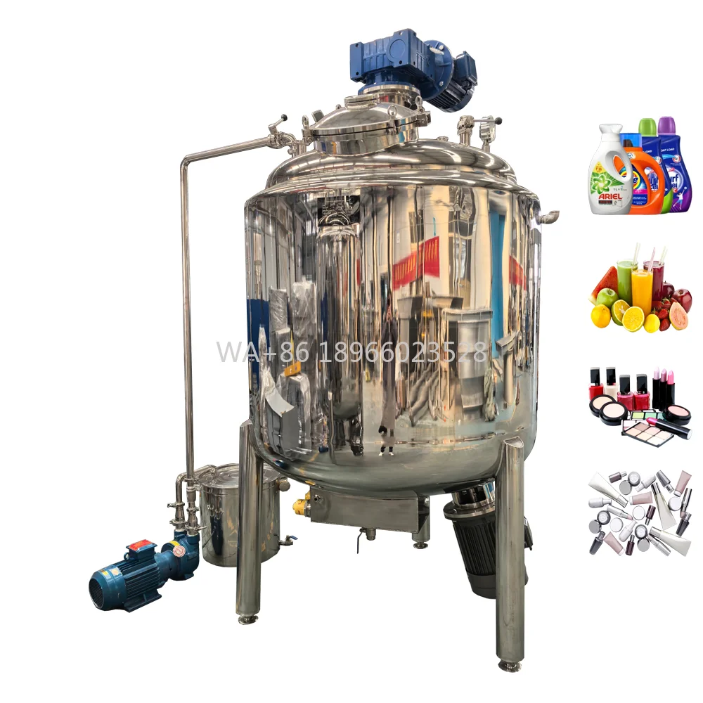 

Mixing tank with Dispersing Mixer Liquor Liquid Mixing tankVBJX Industrial Multifunctional Stainless Steel Paint Soap Plastic