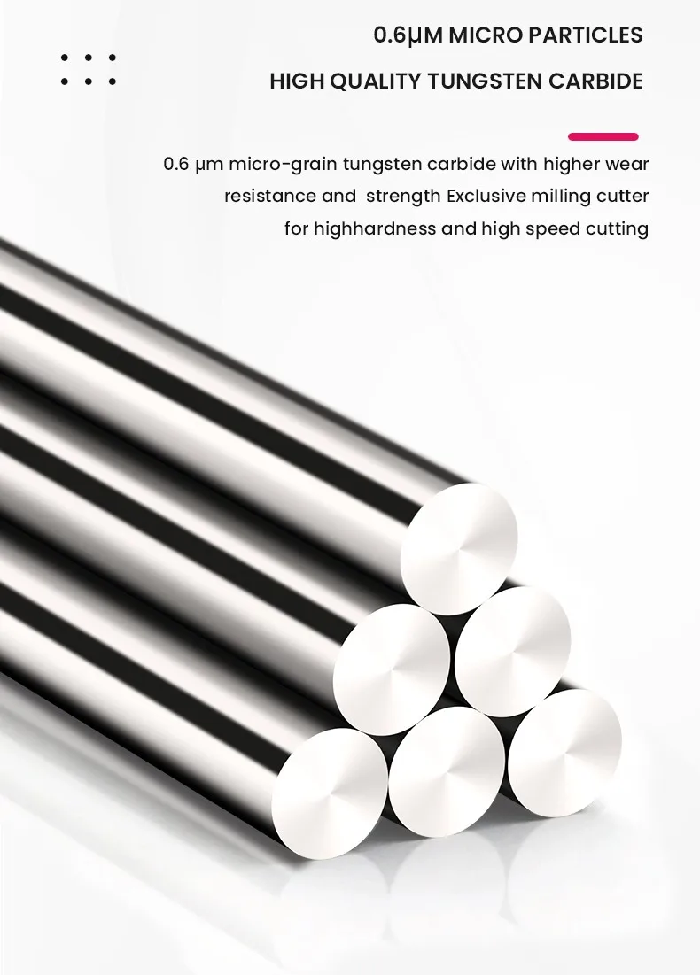 SHAZAM TGP-HRC60 2-Schneiden Farbkreis DLC-Beschichtung Wolframstahl Hartmetall Aluminium Kugelkopffräser CNC-Bearbeitung Fräswerkzeug – Detail 6