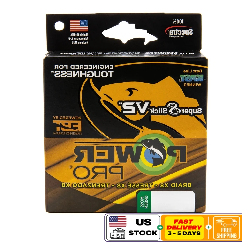 

Braided Fishing Line 10Lb 150Yd Super8Slick V2 Moss Green Spectra Fiber Abrasion Resistant Smooth Casting Durable Performance