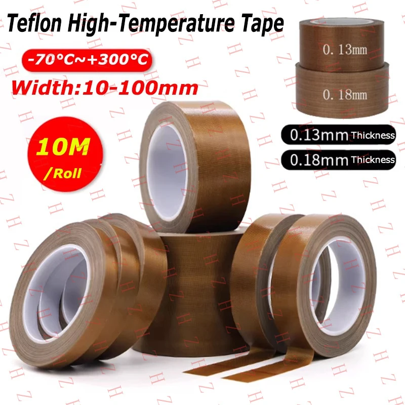 

U+ 1 Roll Brown High Temp Adhesive Tape Insulation Heat Resistant Reusable 10M Long【Wholesale private message sellers】