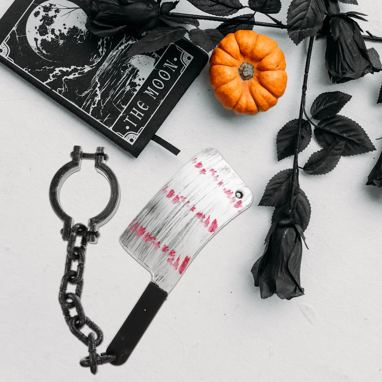 Couteau d'horreur en plastique pour Halloween, décoration, fourniture de fête effrayante pour Halloween, pâques, carnaval, accessoire Photo, jouet en chaîne