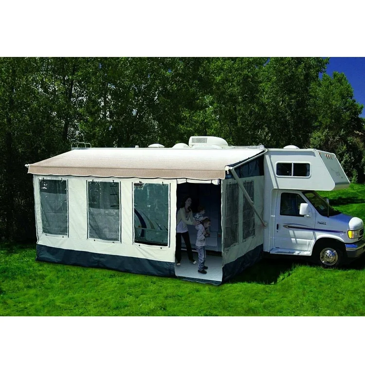 

Outdoor 5-8 People Camping PVC RV Shade Tent Waterproof Windproof Mosquito Proof Awnings Tent For Car